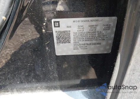 2018 Chevrolet Malibu Lt z USA, uszkodzony, nr VIN 1G1ZD5ST6JF243366